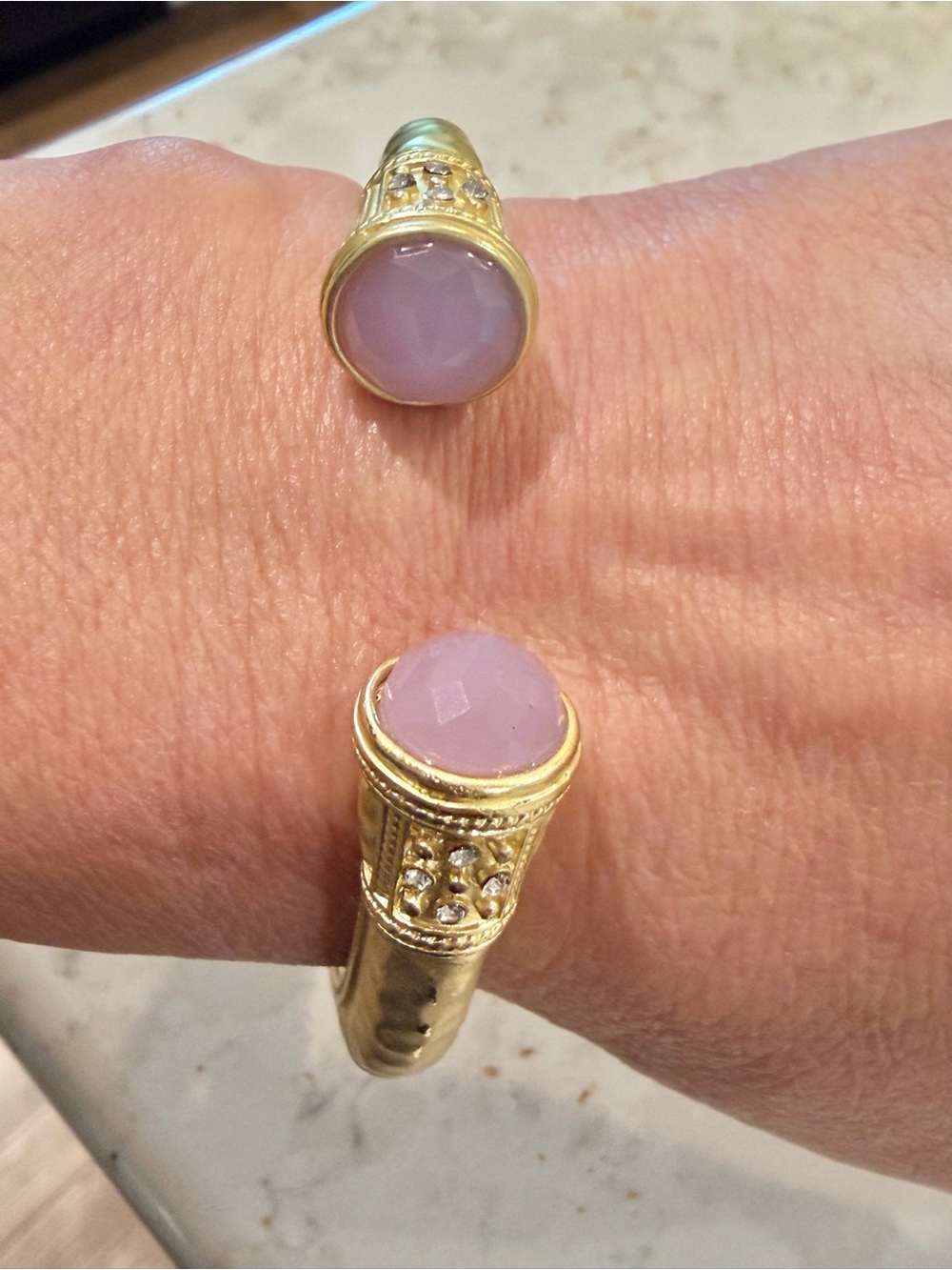 Plunder Design "Josephine Lilly"
Matte Gold Cuff Bracelet